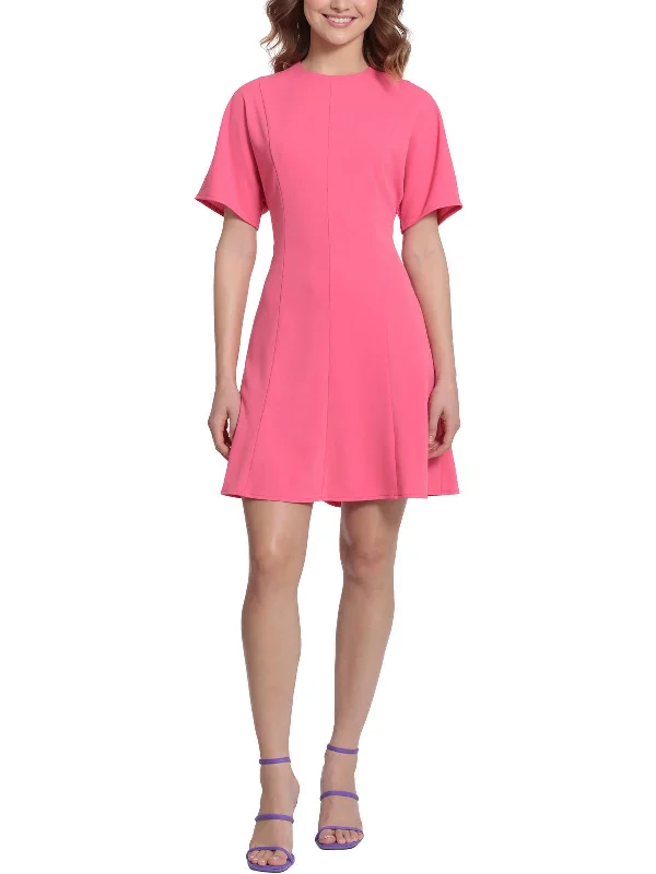 Discount Mania Womens Short Sleeve Special Occasion Mini Dress
