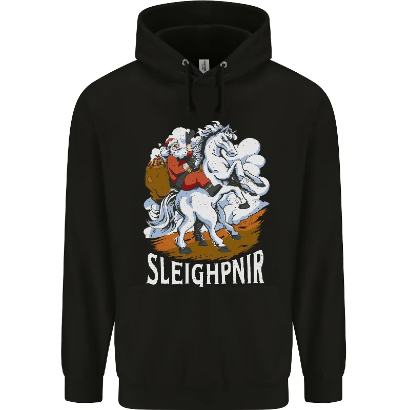Special Savings Sleighpnir Funny Viking Christmas Xmas Sleipnir Mens 80% Cotton Hoodie