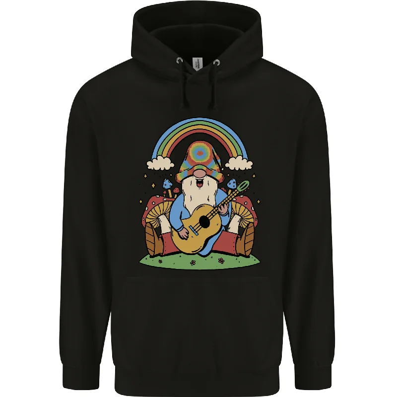 Price Smash Trippy Guitar Hippy Gnome Magic Mushrooms Mens 80% Cotton Hoodie
