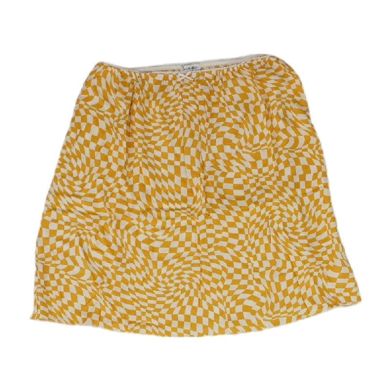 The Best Prices Mustard Geometric Mini Skirt