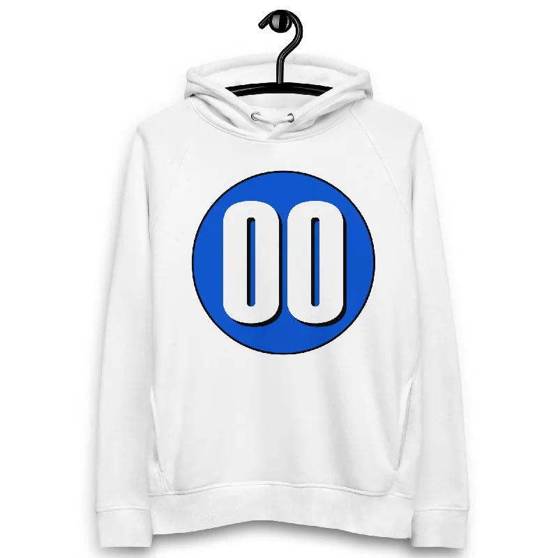Price Rollback Unisex pullover hoodie: White on Periwinkle 00