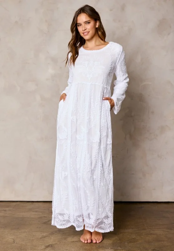 Deep Discounts Sweet Antionette White Temple Dress