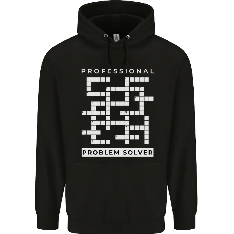 Weekend Special Professional Problem Solver Crossword Nerd Mens 80% Cotton Hoodie