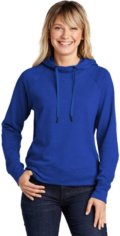 Super Sale Sport-Tek LST272 Ladies Lightweight French Terry Pullover Hoodie - True Royal