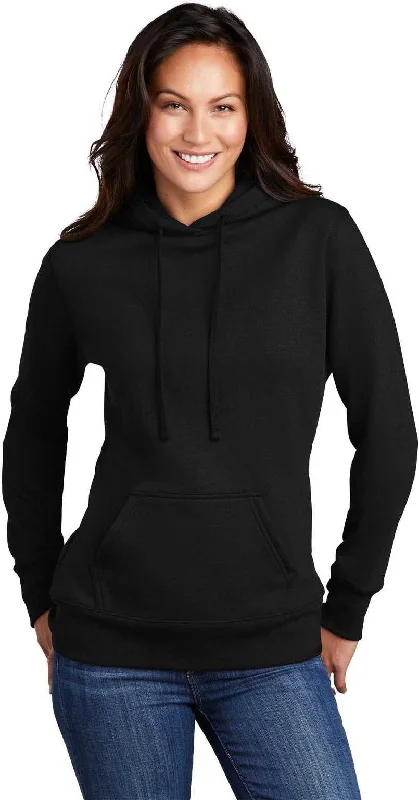 Hurry In Port & Company LPC78H Ladies Core Fleece Pullover Hooded Sweatshirt - Jet Black
