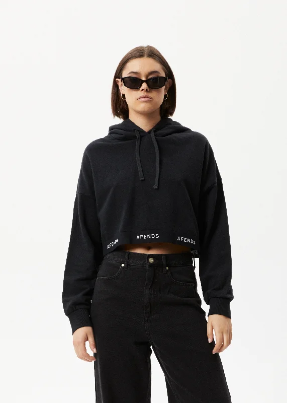 TIME-Limited Offer AFENDS Womens Homebase - Cropped Hoodie - Black