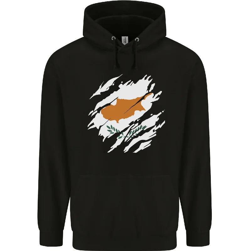 Don't Wait Torn Cyprus Flag Cypriot Day Football Mens 80% Cotton Hoodie