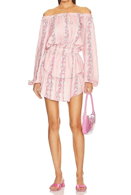 Don’t Miss Out Popover Dress In Pink Malibu