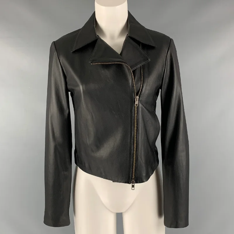 Limited Edition VINCE Size S Black Lamb Skin Jacket