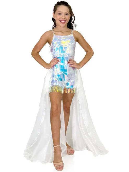 Act Now Marc Defang 5010 Size 4 white Short Girls Sequin Romper Fun Fashion Overskirt Pageant Kids Act Now Marc Defang 5010 Size 4 white Short Girls Sequin Romper Fun Fashion Overskirt Pageant Kids