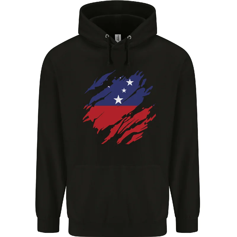 Overstock Torn Samoa Flag Samoan Day Football Mens 80% Cotton Hoodie
