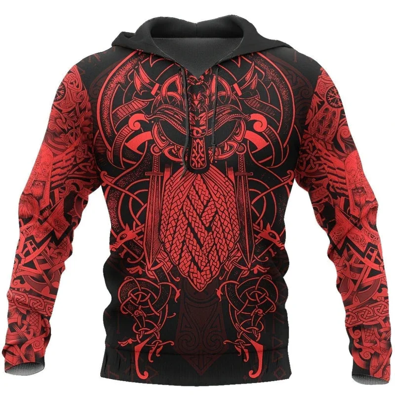 Final Clearance Raven Vikings 3D Printed Hoodie for Men and Women / Fashion Unisex Casual Top