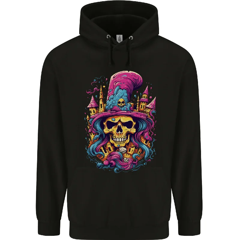 Epic Deals Twisted Skull LSD Fantasy Magic Mushrooms Mens 80% Cotton Hoodie