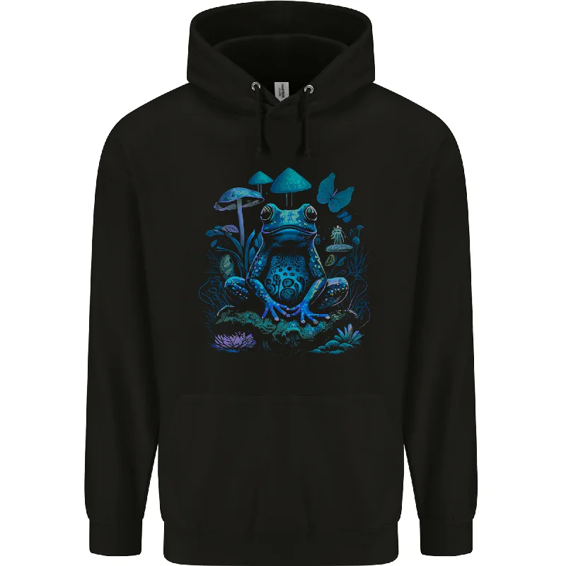 Deal Zone Trippy Frog LSD Magic Mushrooms Festivals Mens 80% Cotton Hoodie