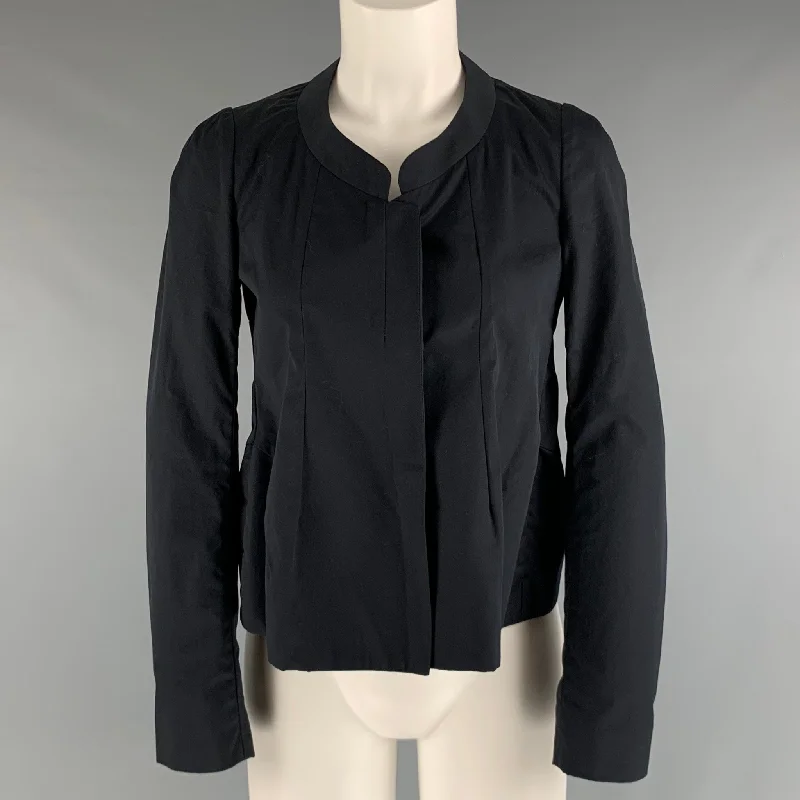 Clearance Items MARNI Size 2 Black Cotton A-Line Jacket