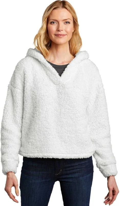 Online Exclusive Port Authority L132 Ladies Cozy Fleece Hoodie - Marshmallow