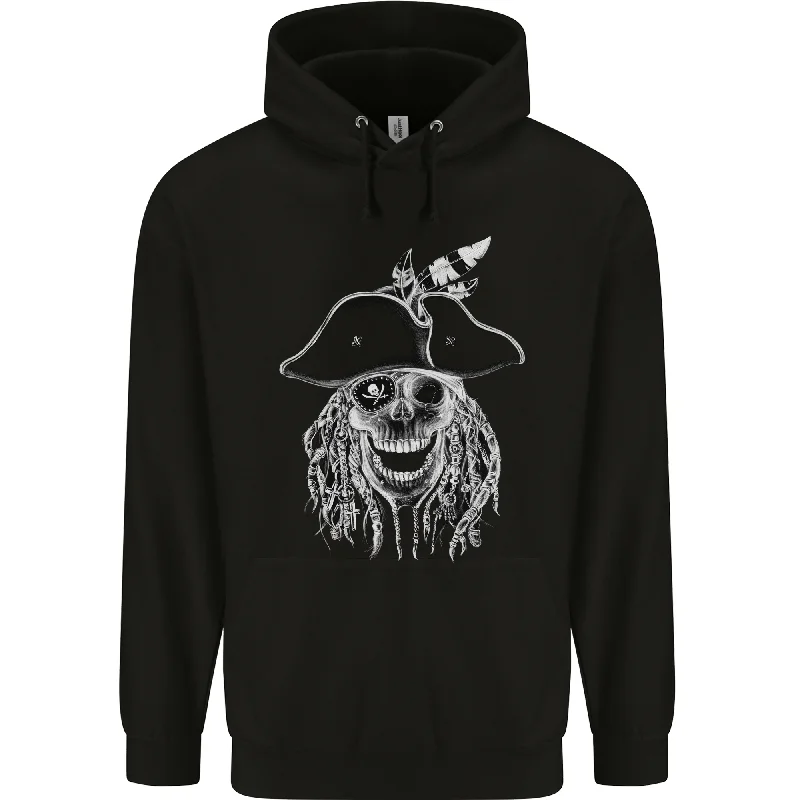 YEAR-End Sale Skull Pirate Mens 80% Cotton Hoodie