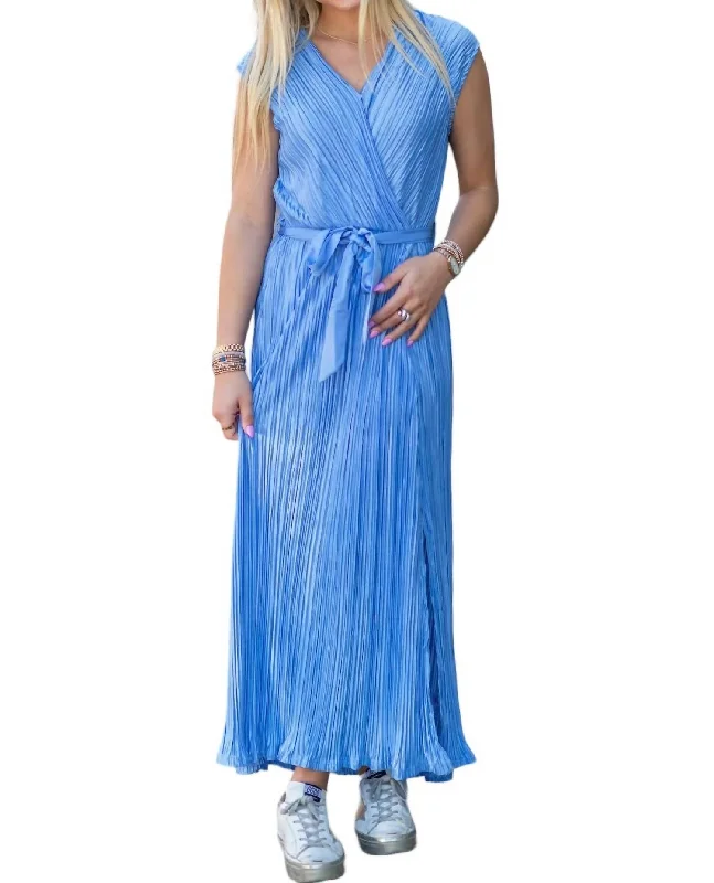 Overstock Aeries Wrap Dress In Blue