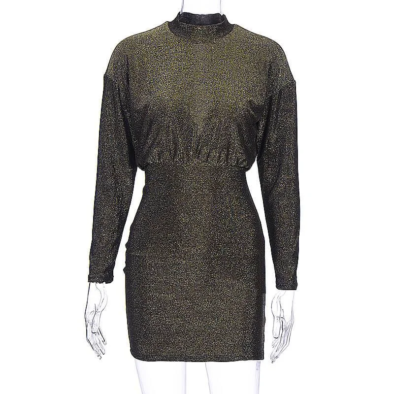 While Supplies Last Sparkle Backless Bodycon Short Dress