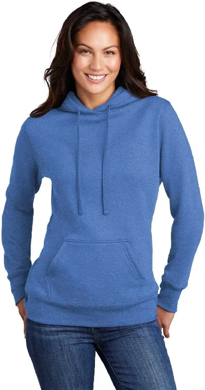 Fantastic Offers Port & Company LPC78H Ladies Core Fleece Pullover Hooded Sweatshirt - Heather Royal