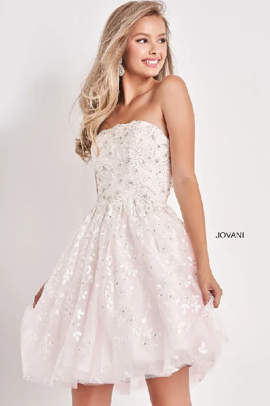 Price Buster Jovani Kids K68026 Fit & Flare Short Gown Floral kids Formal Party Dress White Pink Price Buster Jovani Kids K68026 Fit & Flare Short Gown Floral kids Formal Party Dress White Pink