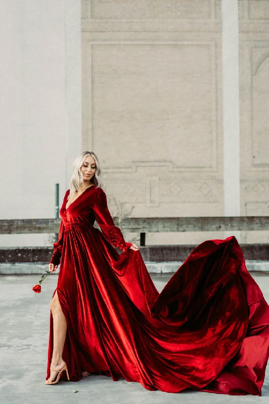 Price Drop Alert Ivy Dress - Deep Red