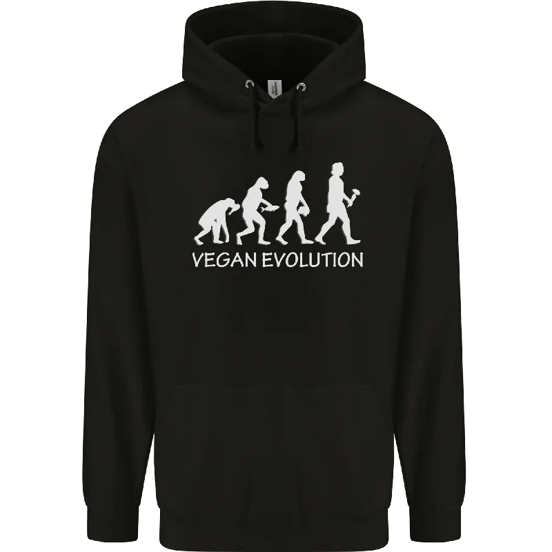 Flash Sale Vegan Evolution Vegetarian Funny Mens 80% Cotton Hoodie