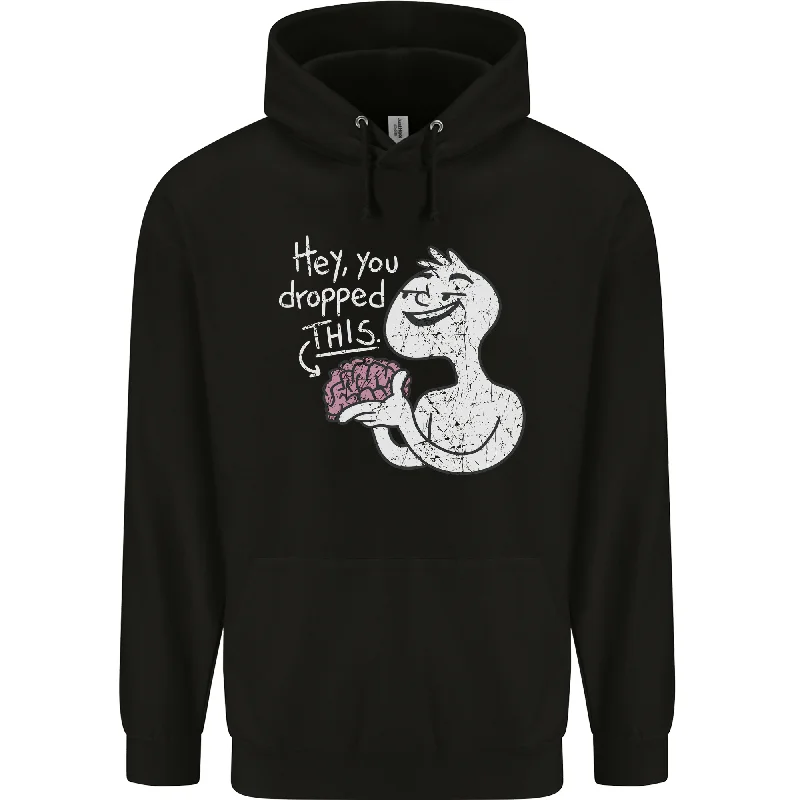 Quick Sale U Dropped Your Brain Sarcastic Stupid Dumb Mens 80% Cotton Hoodie