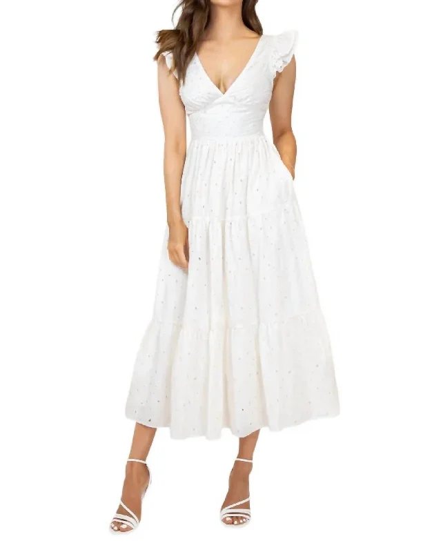 Steals and Deals Alaia Maxi Dress In Ivory