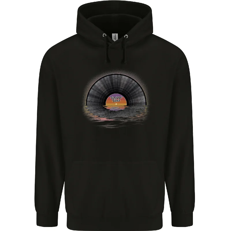 Reduced Prices Vinyl Sunset Record LP Turntable Music Mens 80% Cotton Hoodie