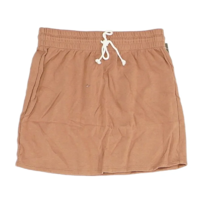 Weekend Deal Nude Solid Mini Skirt