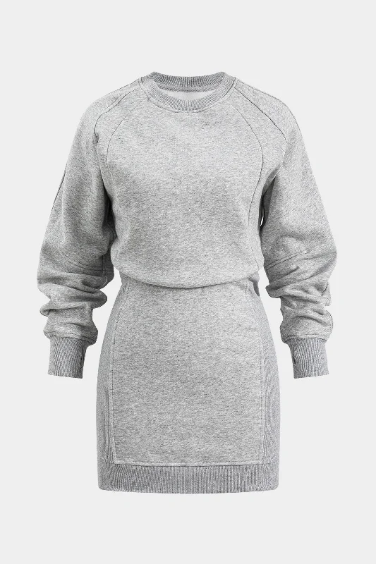 Early Bird Discount Basic Long Sleeve Mini Dress