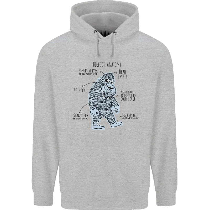 Season Finale Sale The Anatomy of Bigfoot Mens 80% Cotton Hoodie