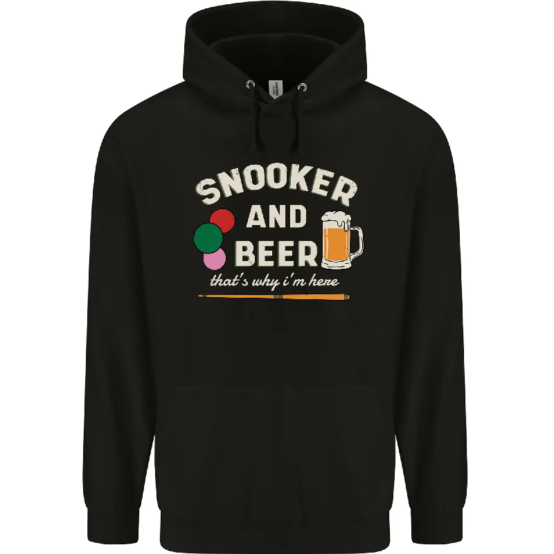 New Markdowns Snooker and Beer That's Why I'm Here Mens 80% Cotton Hoodie