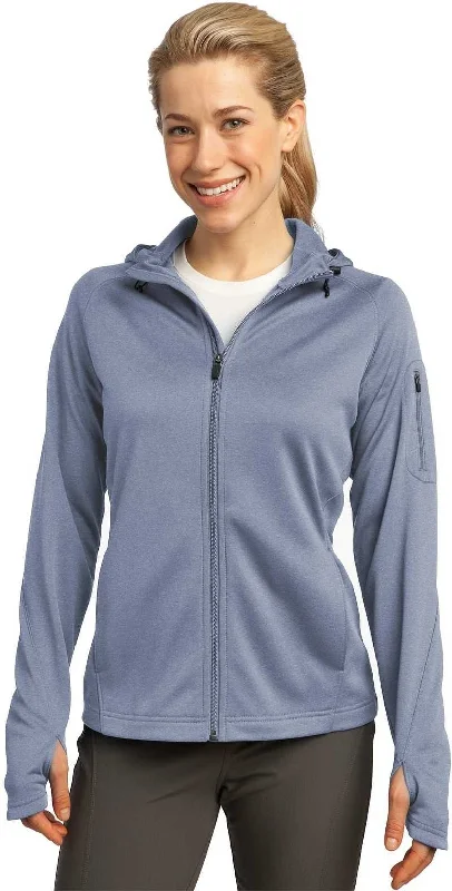 Markdown Madness Sport-Tek L248 Ladies Tech Fleece Full-Zip Hooded Jacket - Gray Heather