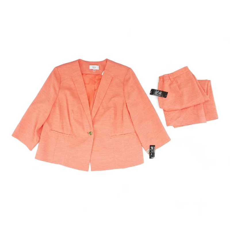 Savings Bonanza Coral Solid Skirt Suit Skirt