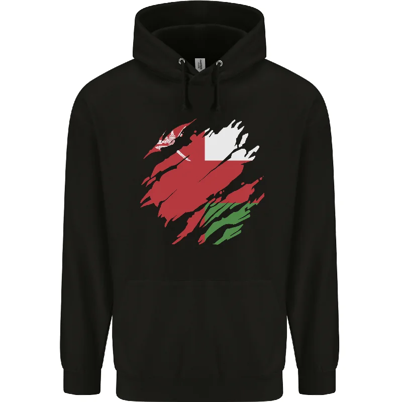 Exclusive Savings Torn Oman Flag Omani Day Football Mens 80% Cotton Hoodie