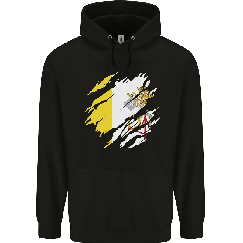 Exclusive Online Offer Torn Vatican Flag Day Mens 80% Cotton Hoodie