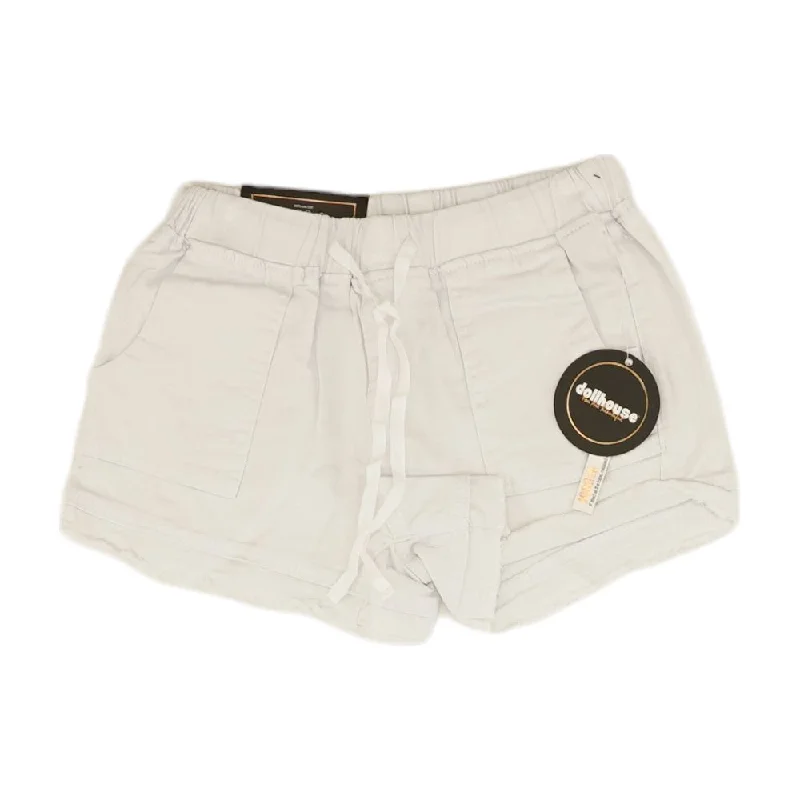 Extra Discounts White Solid Select Shorts