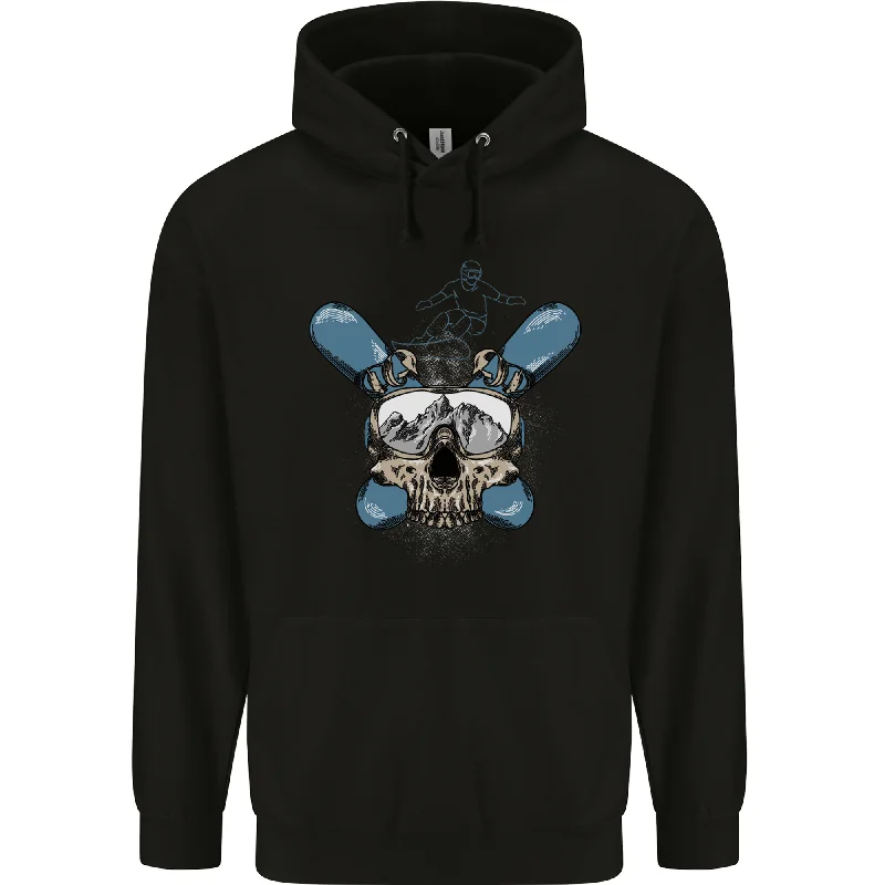 Online Only Snowboard Skull Snowboarding Snowboarder Mens 80% Cotton Hoodie