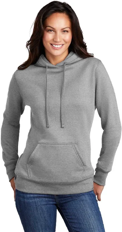Act Fast Port & Company LPC78H Ladies Core Fleece Pullover Hooded Sweatshirt - Athletic Heather