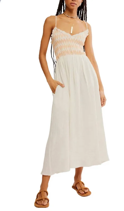 Price Rollback Sweet Nothings Midi Dress In Marshmellow