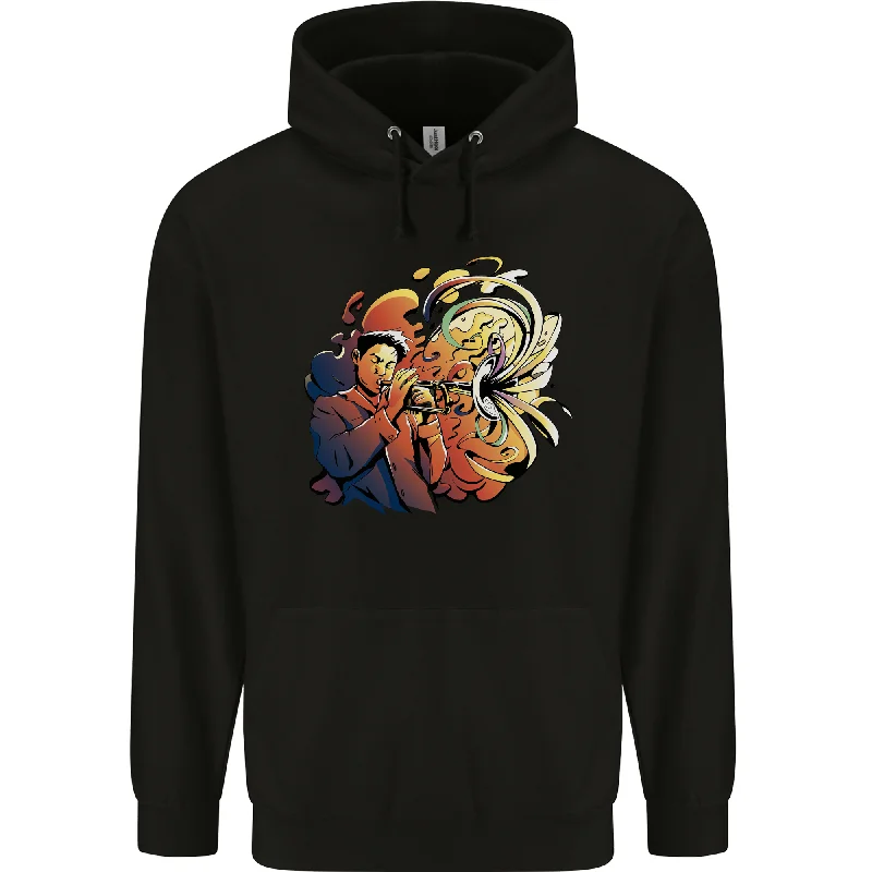 Discount Days Trumpet Player Jazz Mens 80% Cotton Hoodie