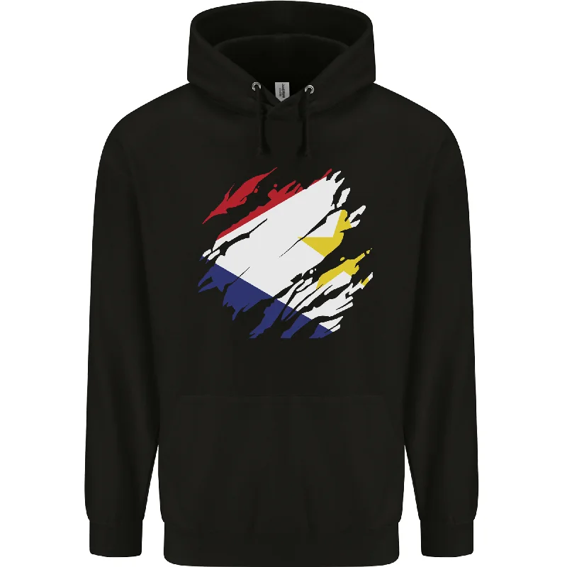 New Deals Torn Flag Saba Mens 80% Cotton Hoodie