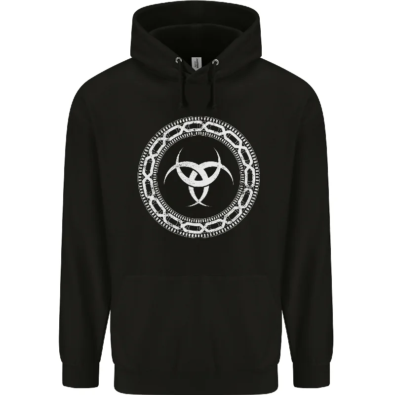 Price Buster Viking Symbol Skaldenmet White Gym Mens 80% Cotton Hoodie