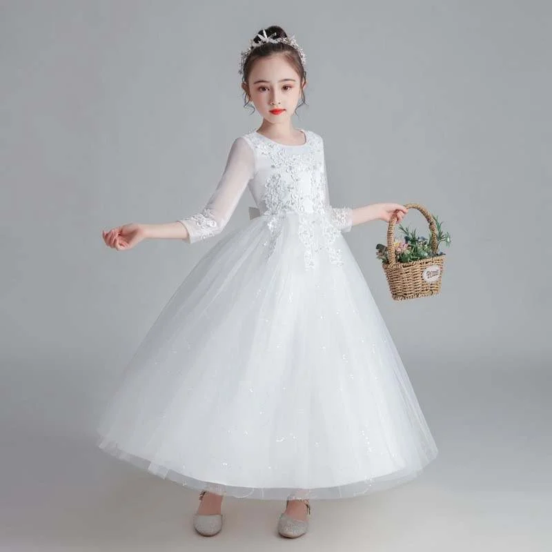 Price Drop Maggie Baptism Dress / Youth Formal White Dress