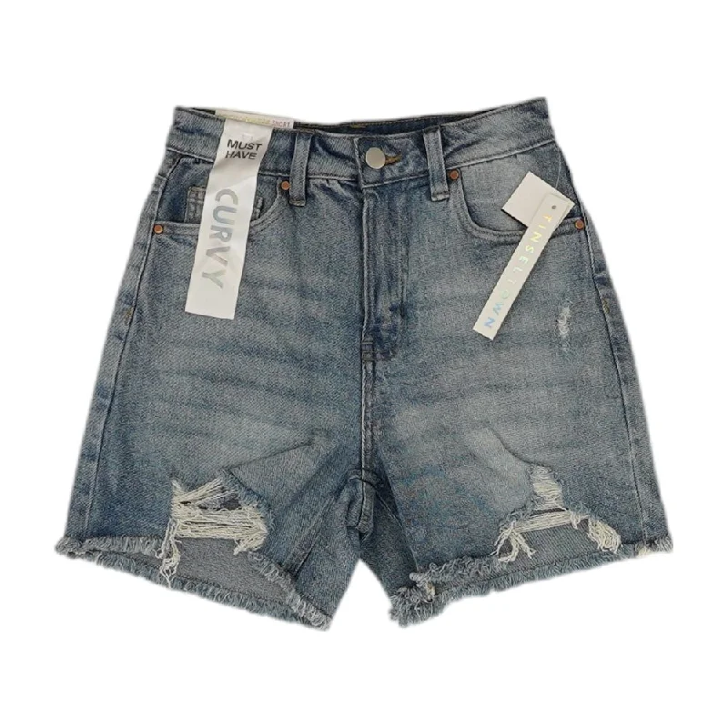 Great Bargains Blue Solid Denim Shorts