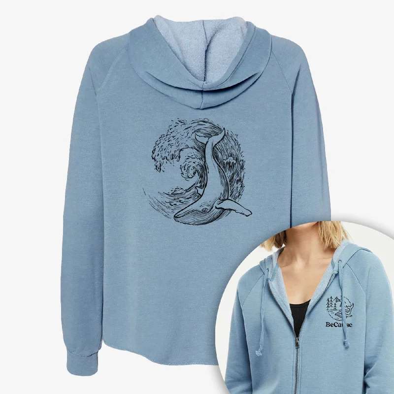 Instant Discount Whale Wave - Women's Cali Wave Zip-Up Sweatshirt