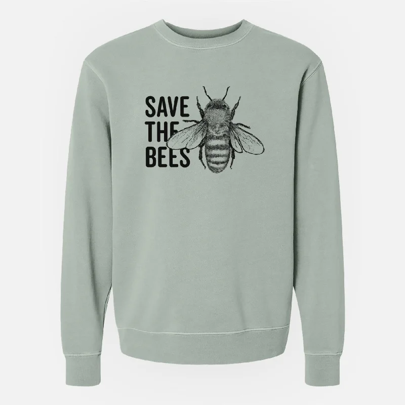 Super Savings Save the Bees - Unisex Pigment Dyed Crew Sweatshirt