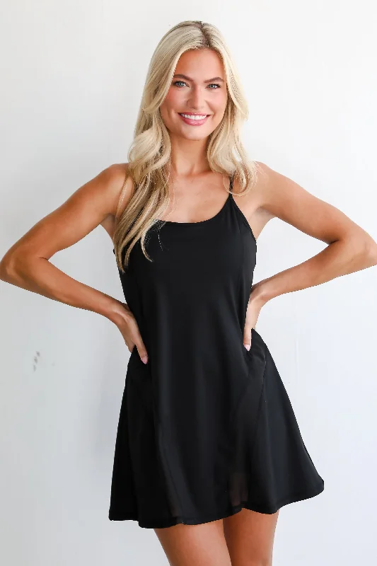 Great Deals FINAL SALE - Kickin' It Black Athletic Dress